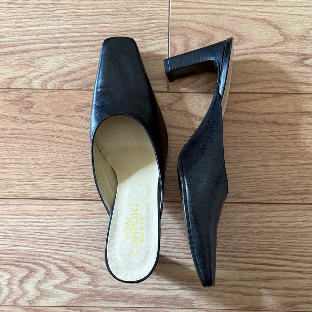 Val Confort Italian Leather Heel Mule